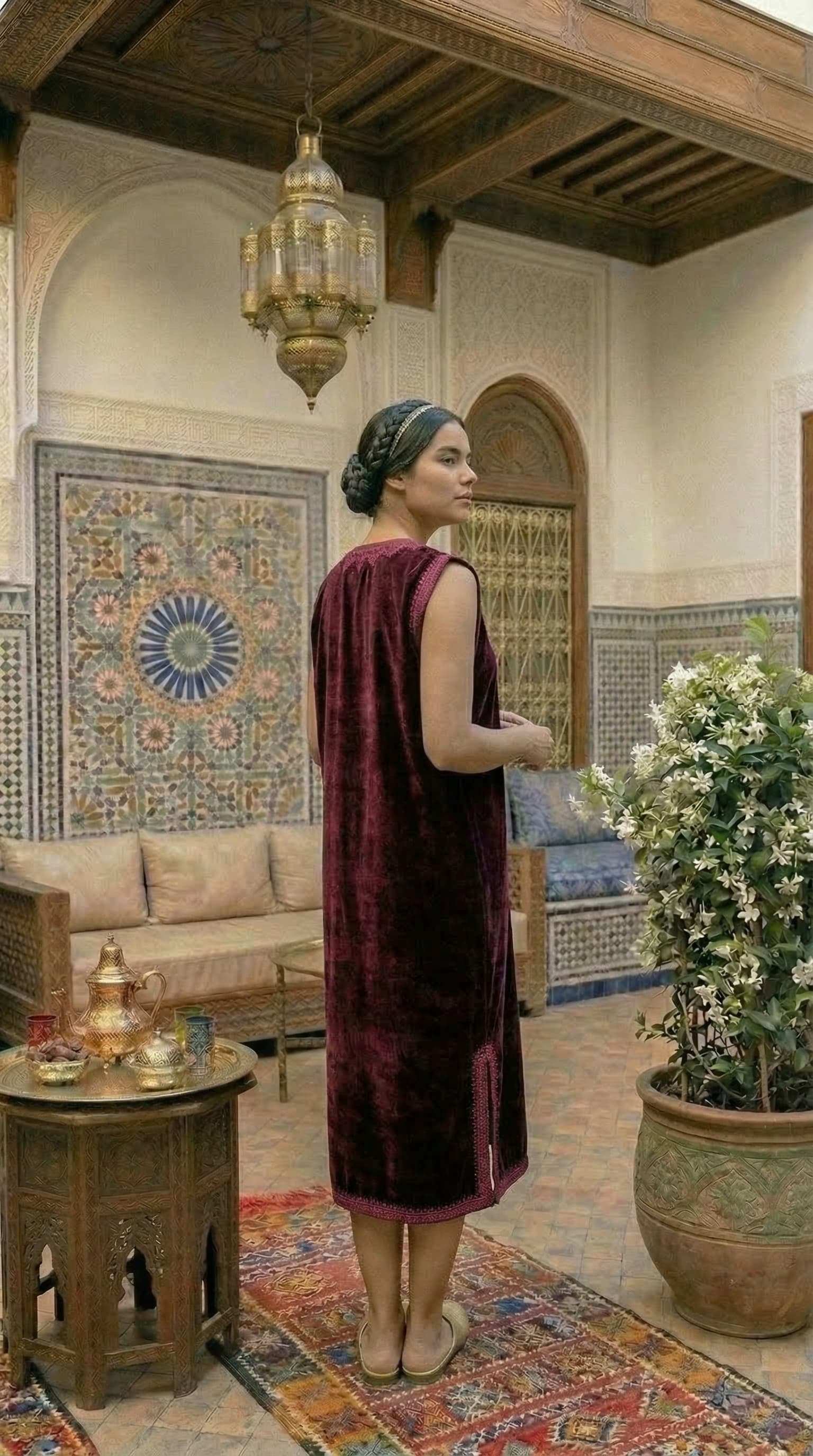 Caftan Rouge Vente - Dos